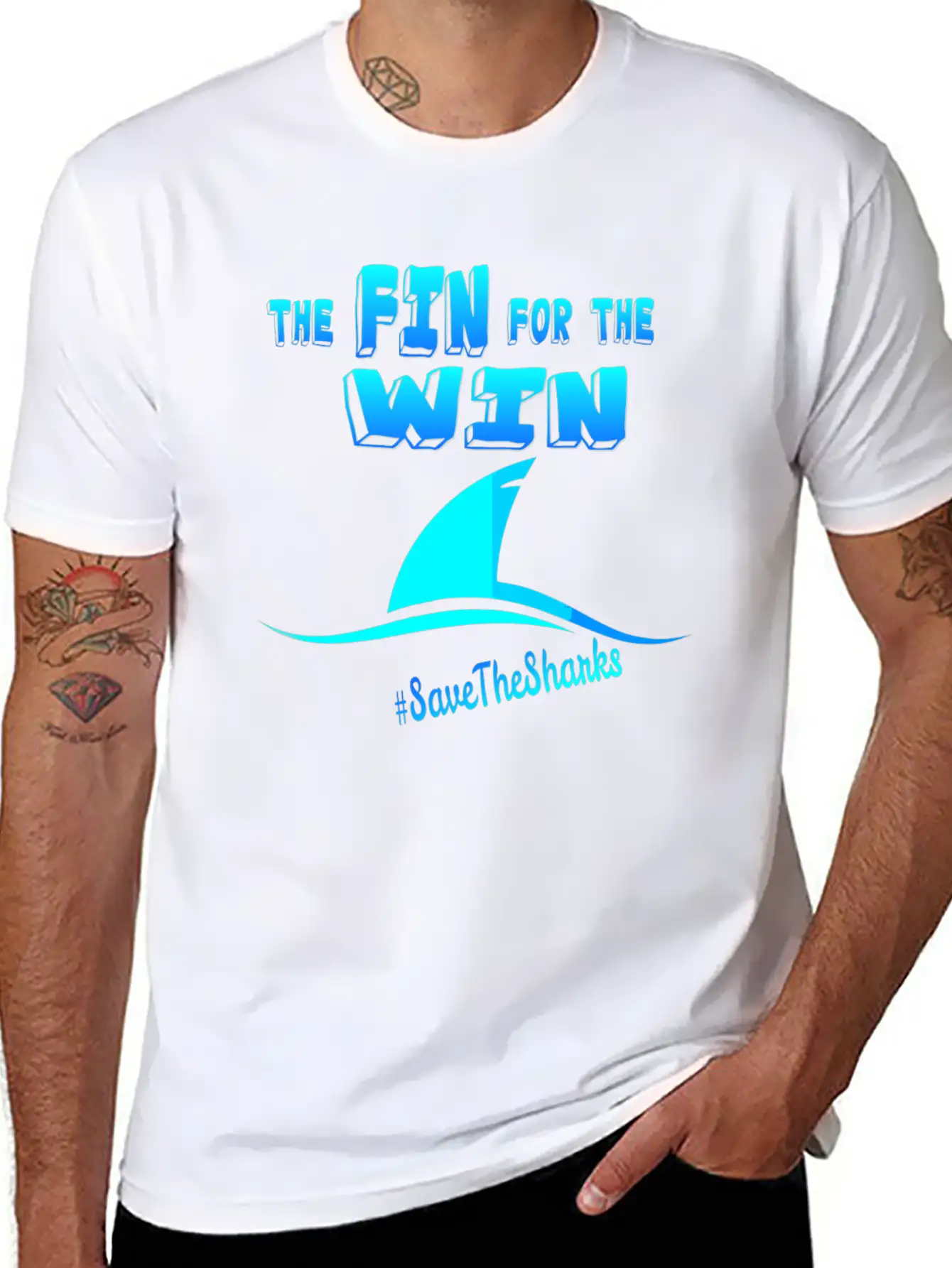 "The Fin For The Win" Essential Cotton Tee For Daily Outfits – Unisex Style