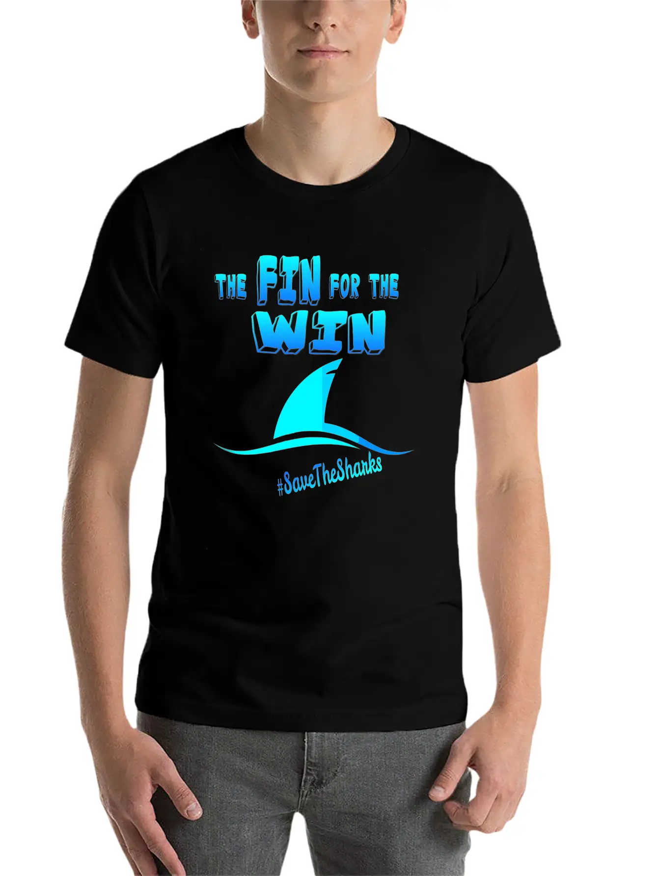 "The Fin For The Win" Essential Cotton Tee For Daily Outfits – Unisex Style