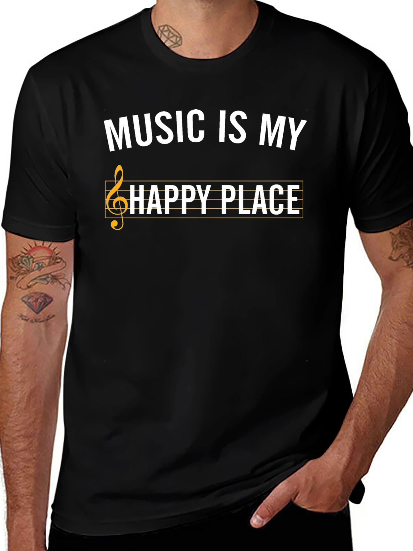 Music is My Happy Place Graphic Tee