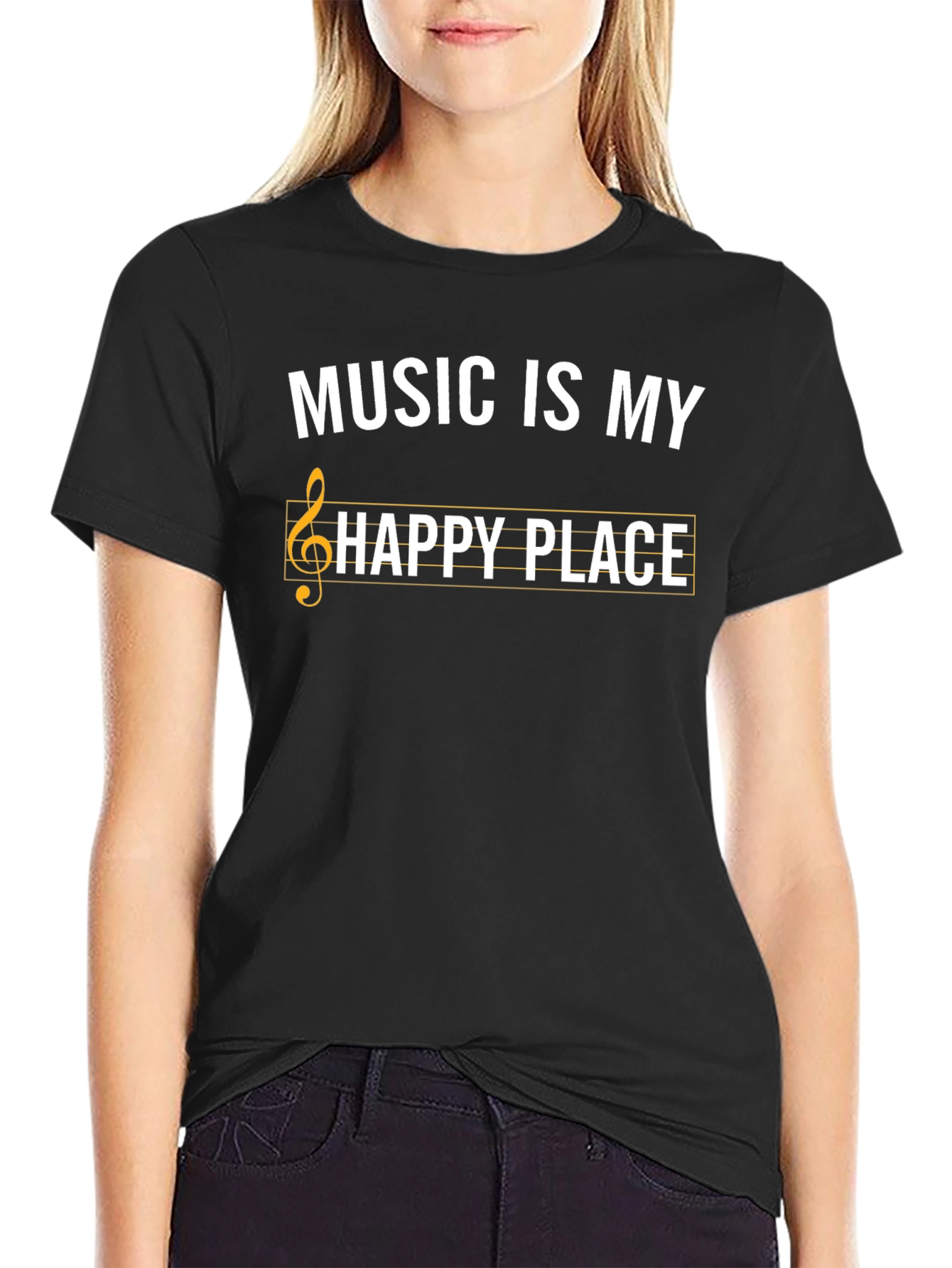 Music is My Happy Place Graphic Tee
