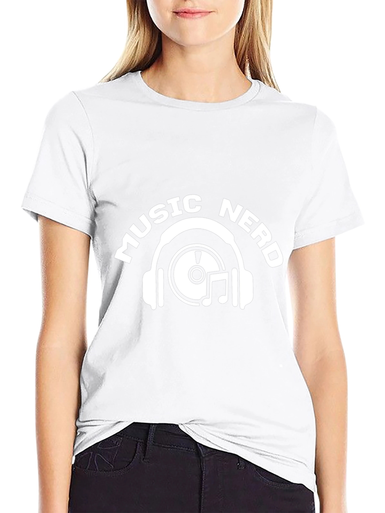 Music Nerd Graphic T-Shirt - Black