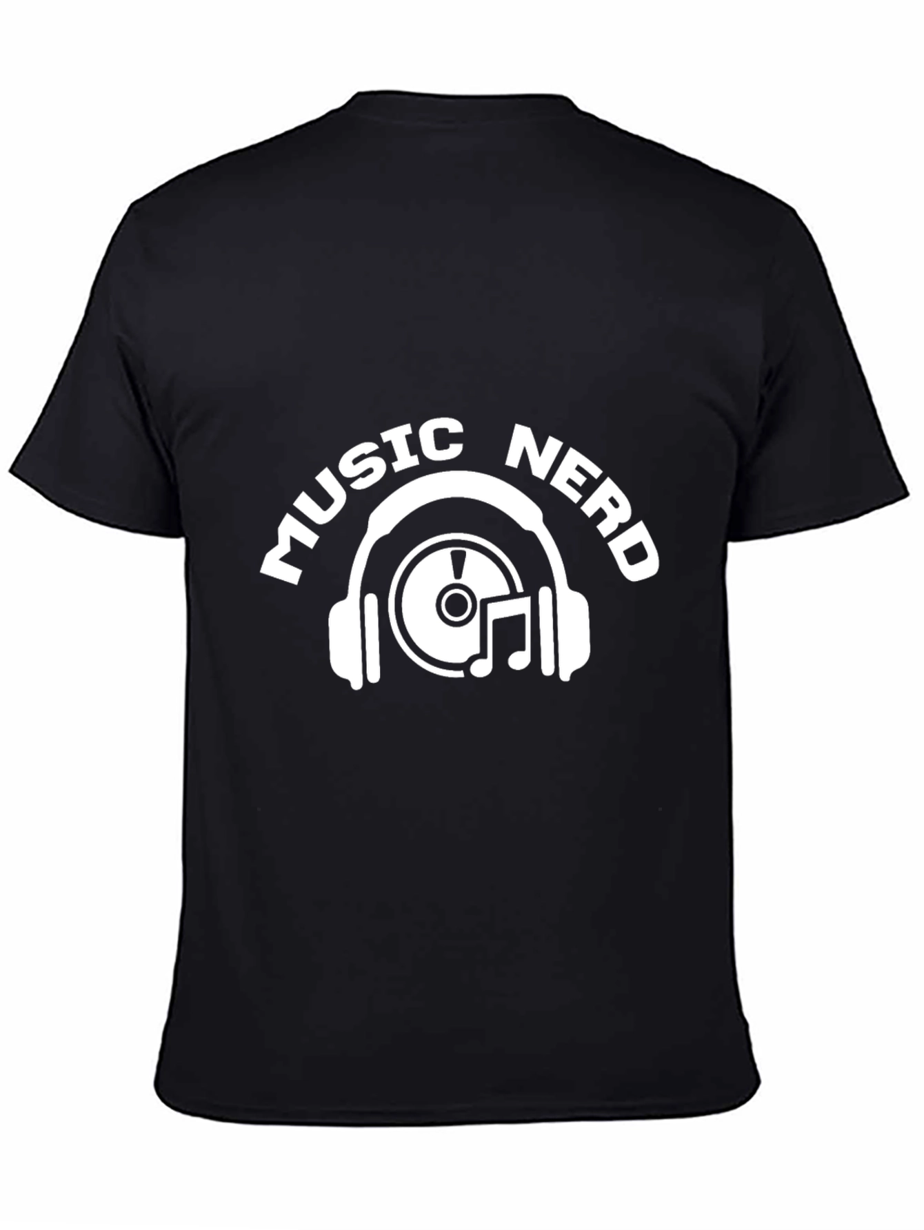 Music Nerd Graphic T-Shirt - Black