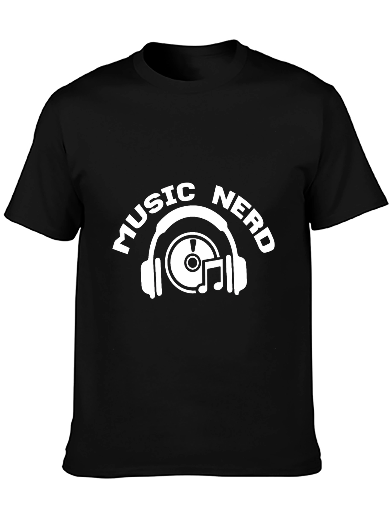 Music Nerd Graphic T-Shirt - Black