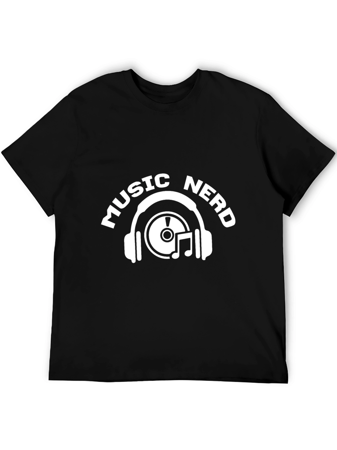 Music Nerd Graphic T-Shirt - Black