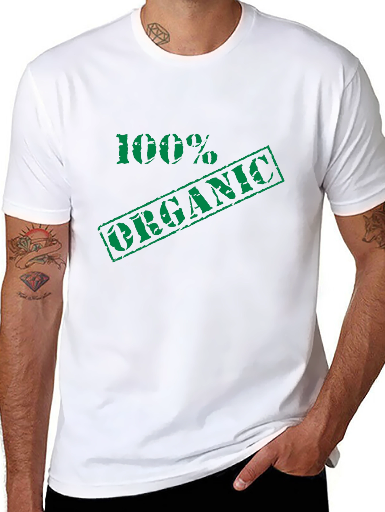 100% Organic Graphic Tee - Black Cotton T-Shirt
