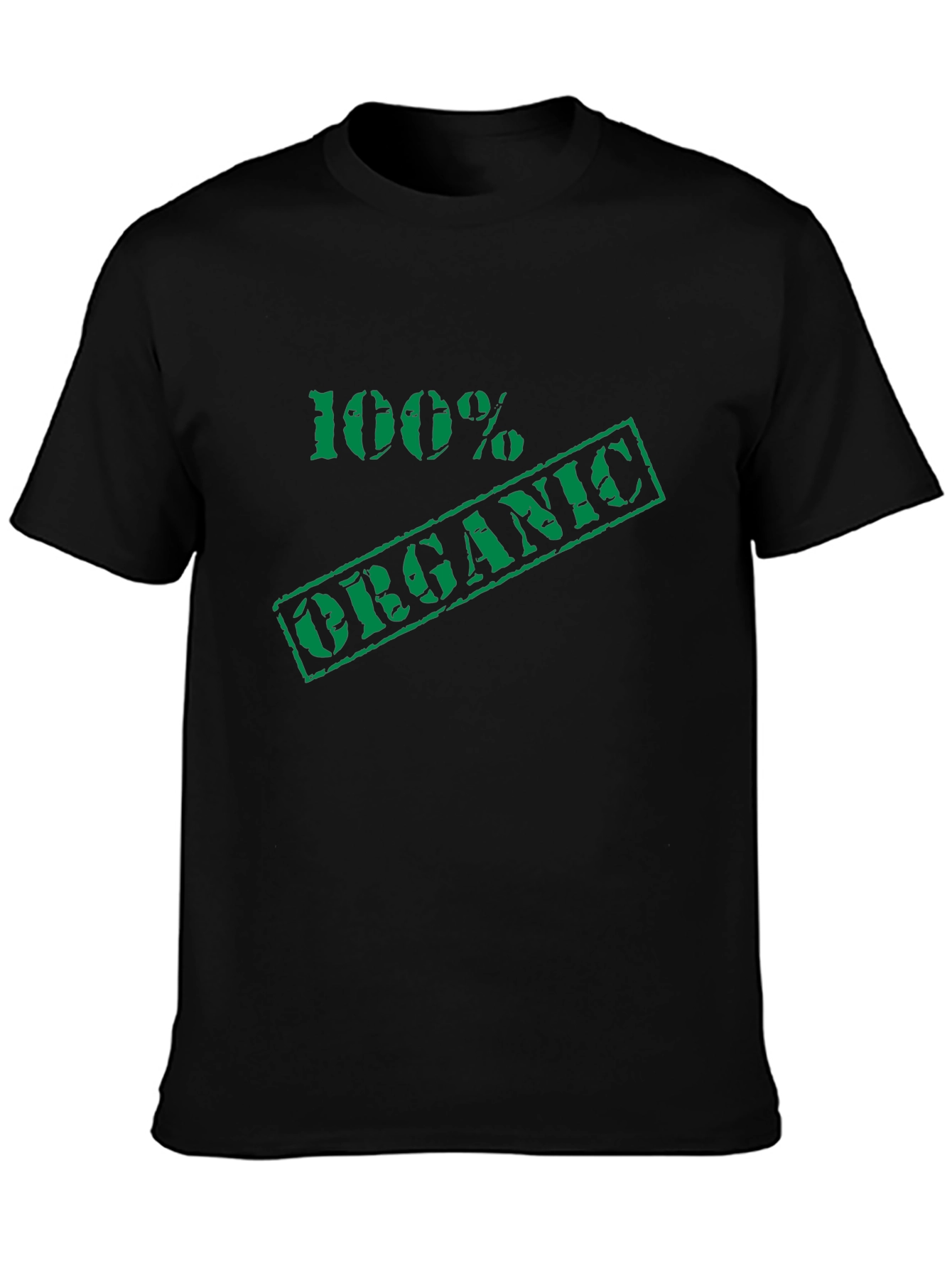 100% Organic Graphic Tee - Black Cotton T-Shirt