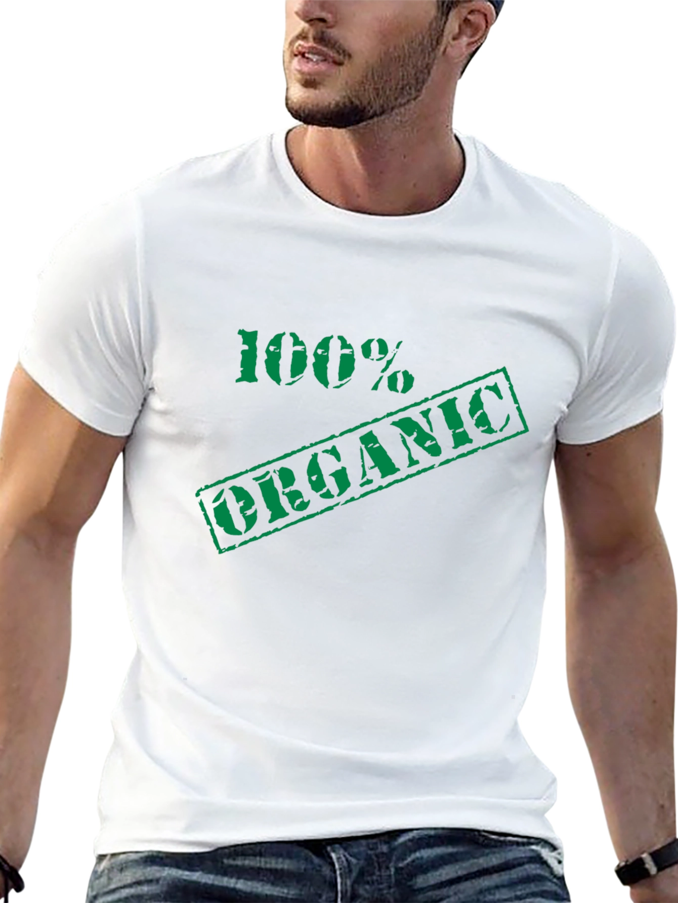 100% Organic Graphic Tee - Black Cotton T-Shirt