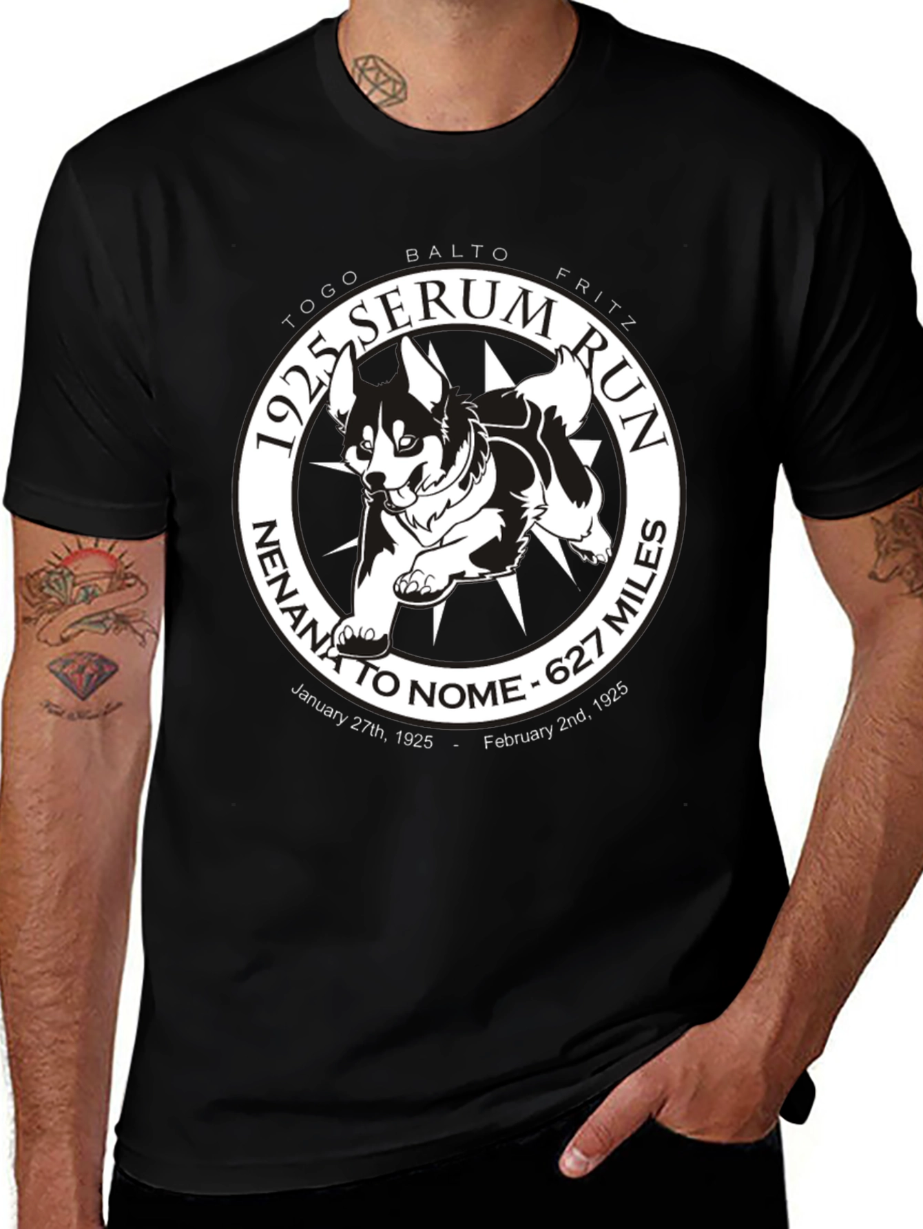 1925 Serum Run T-Shirt - Togo Balto Fritz