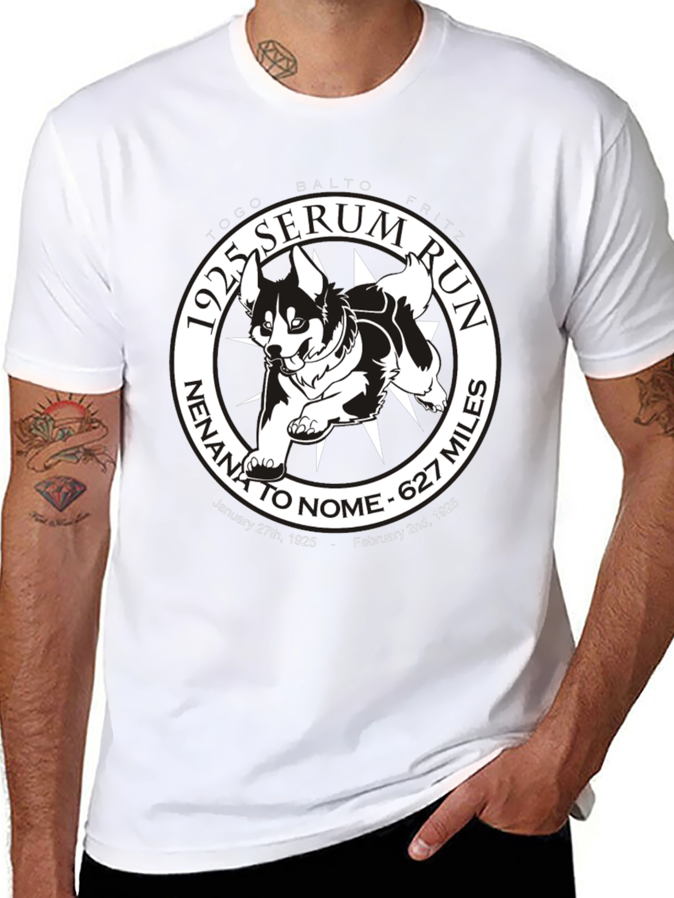 1925 Serum Run T-Shirt - Togo Balto Fritz