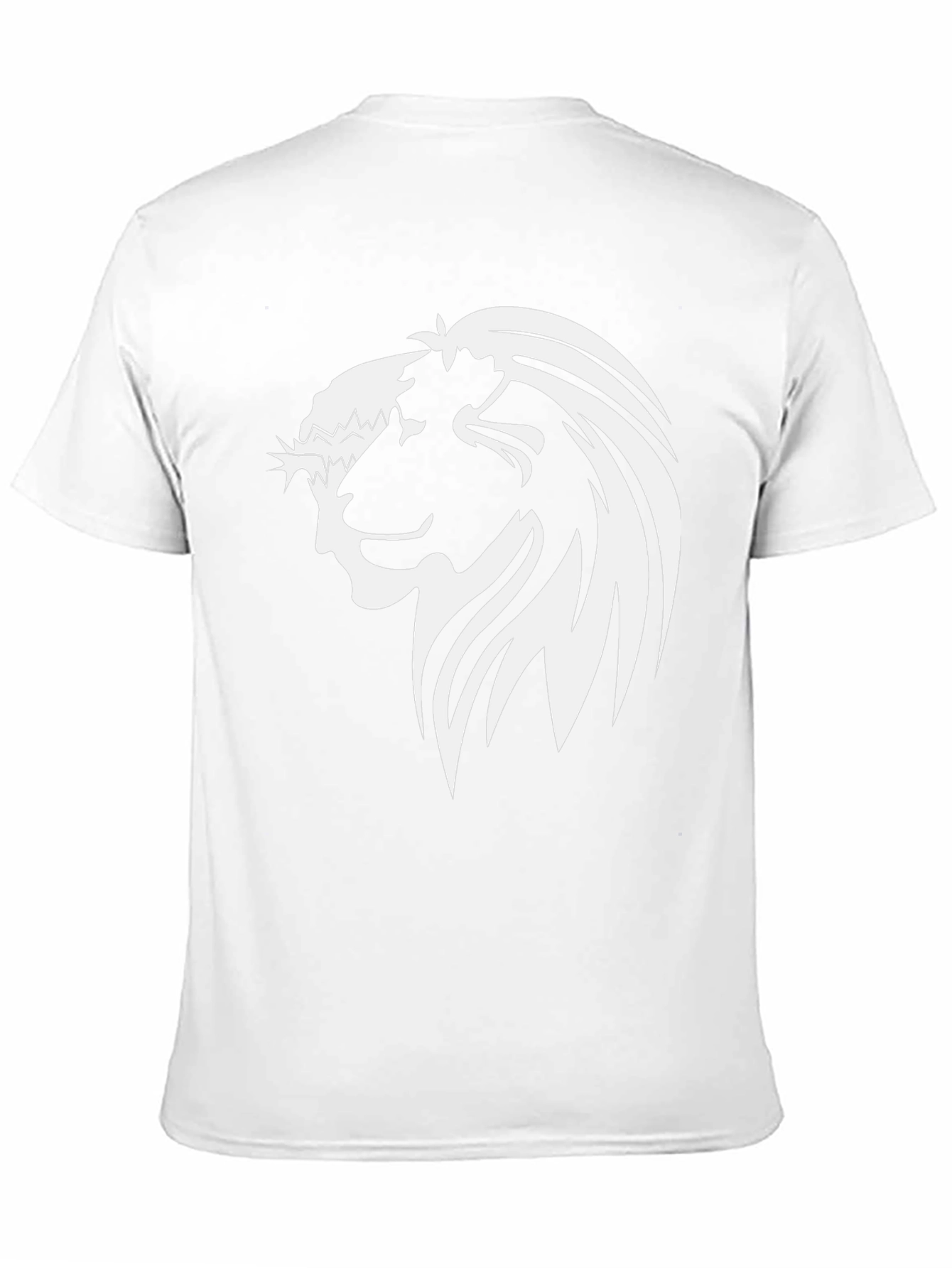 Lion and Jesus Graphic Tee - Black