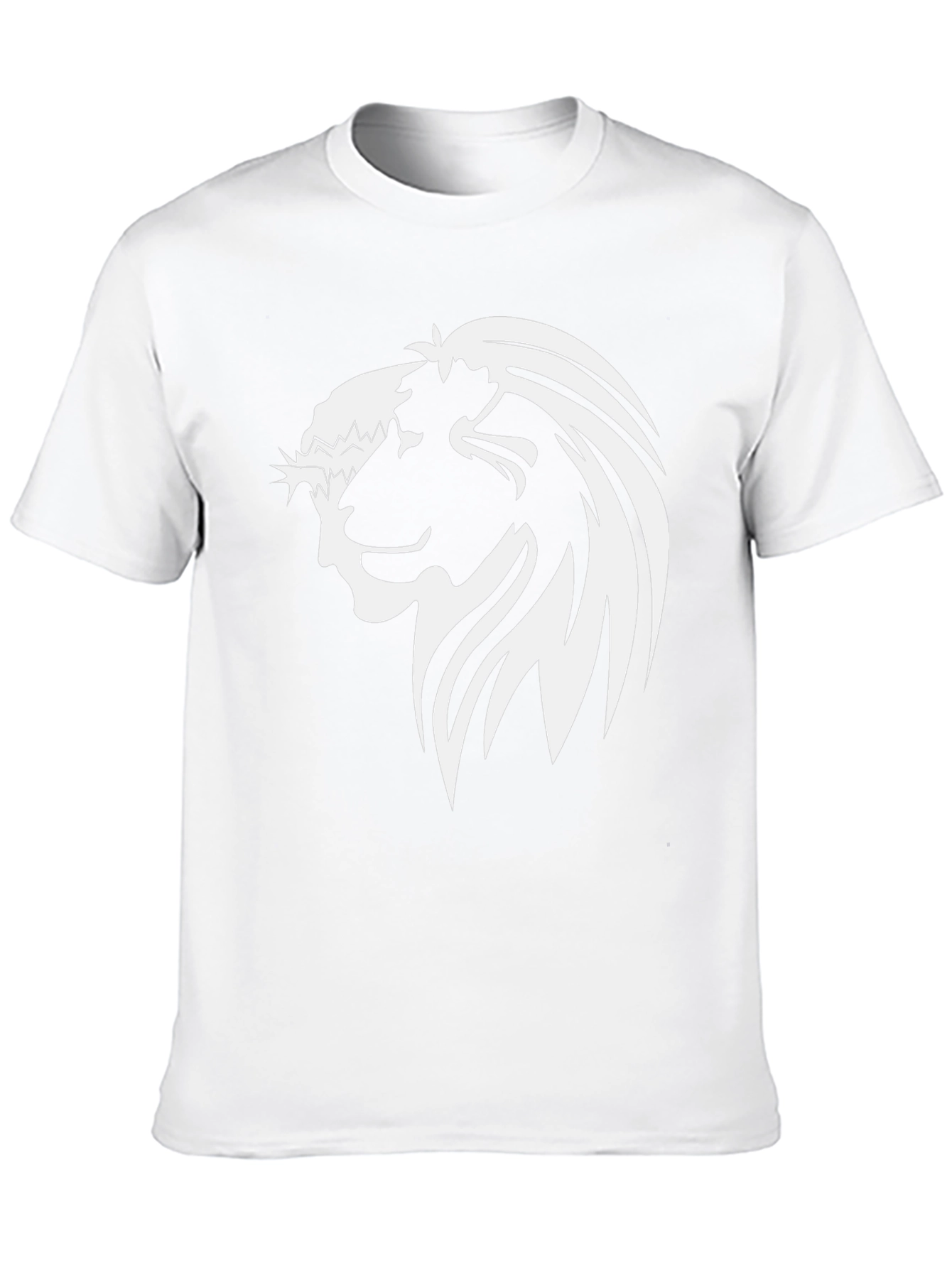 Lion and Jesus Graphic Tee - Black