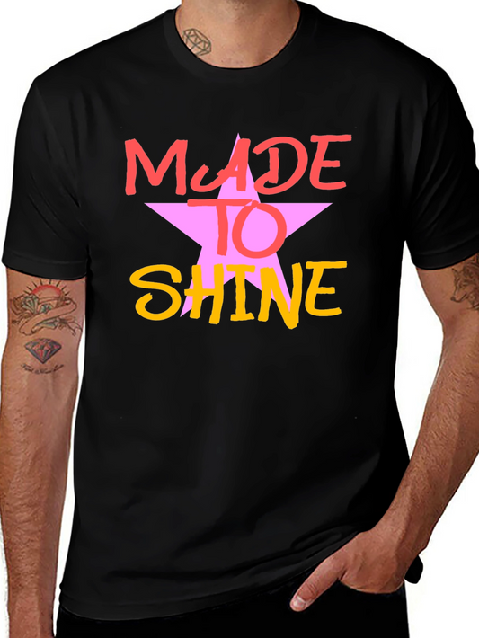 Made To Shine Black Graphic Tee