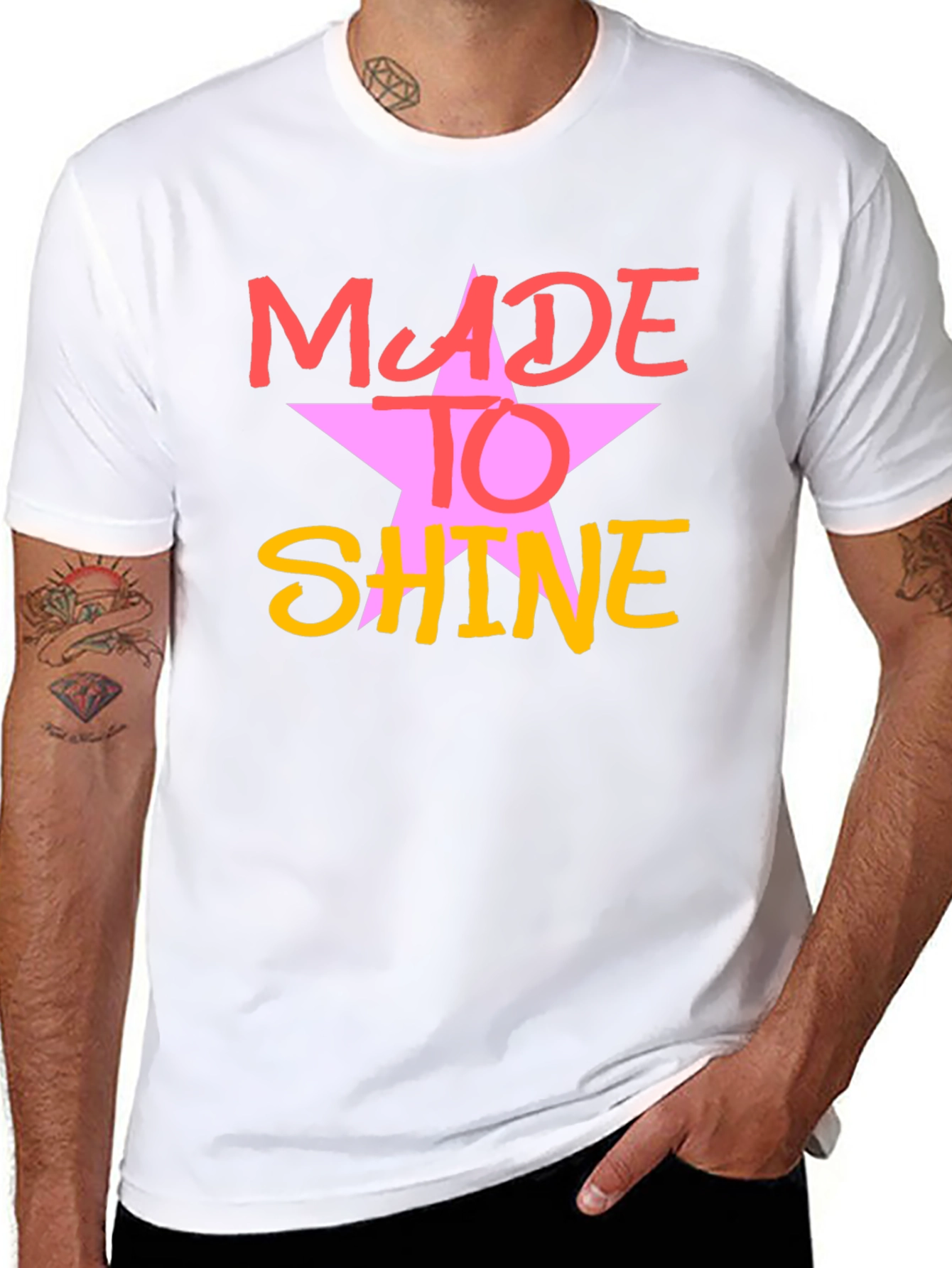 Made To Shine Black Graphic Tee