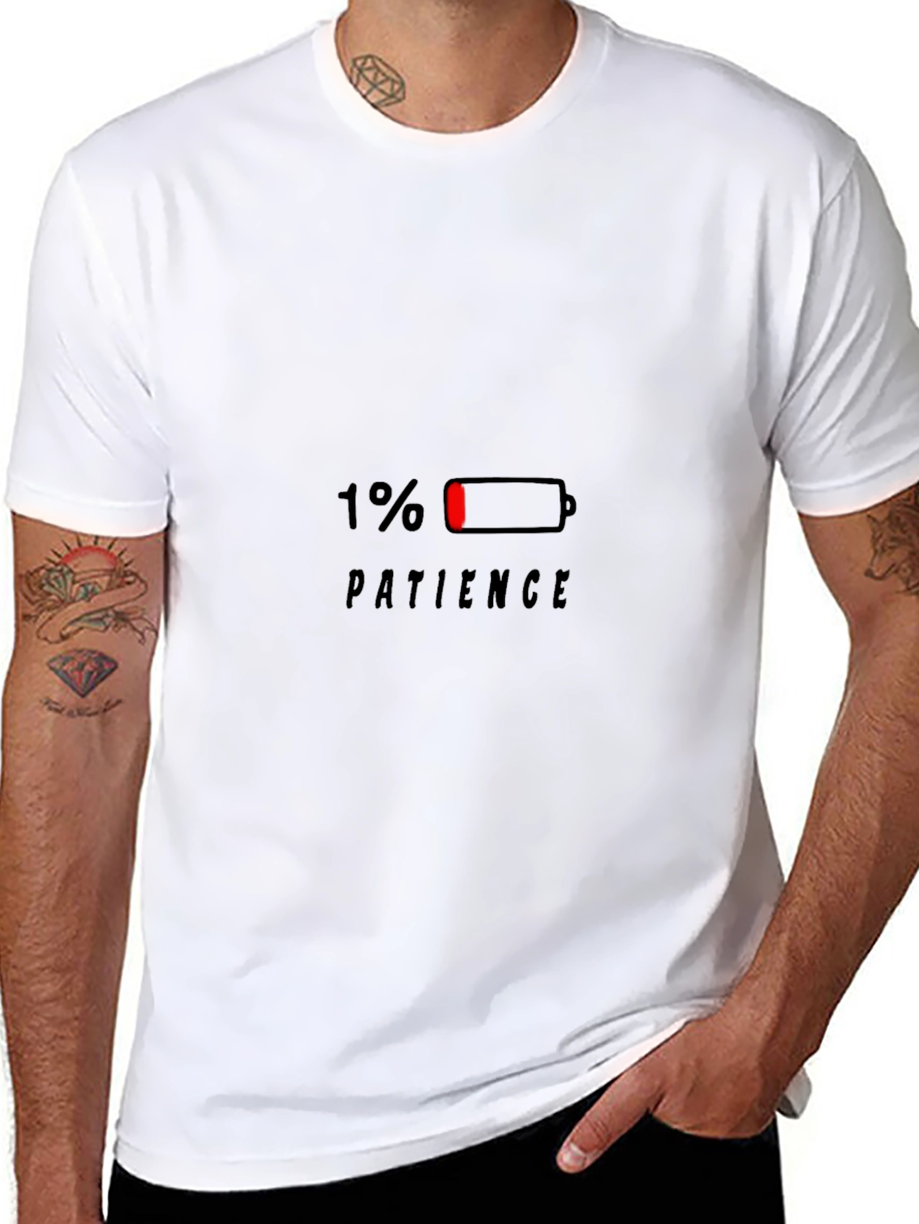 1% Patience Funny Graphic T-Shirt