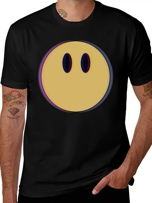 3D Smile Essential Cotton Tee For Daily Outfits – Unisex Style