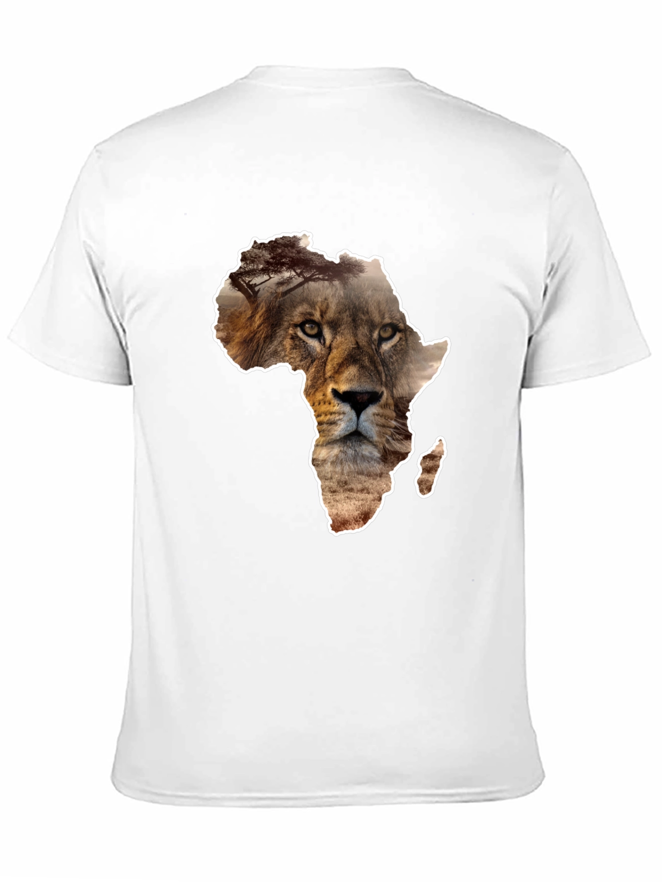 Lion Africa Map Graphic T-Shirt