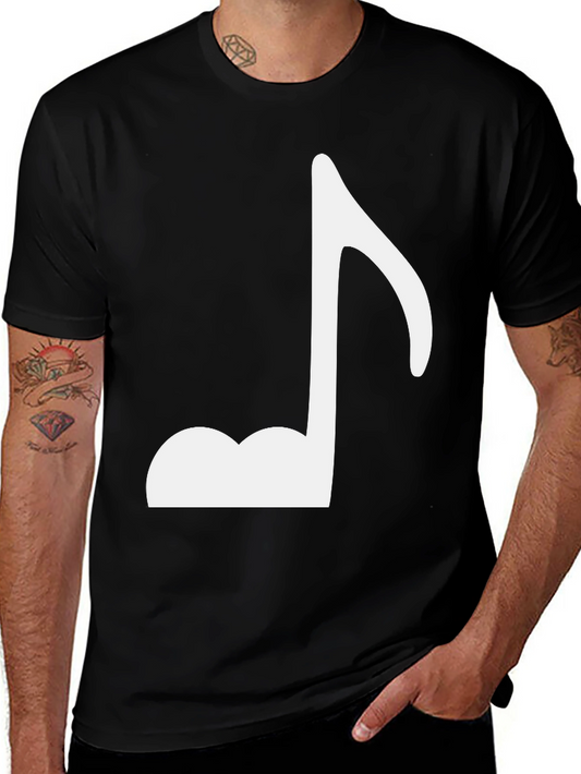 Music Note Graphic Black T-Shirt