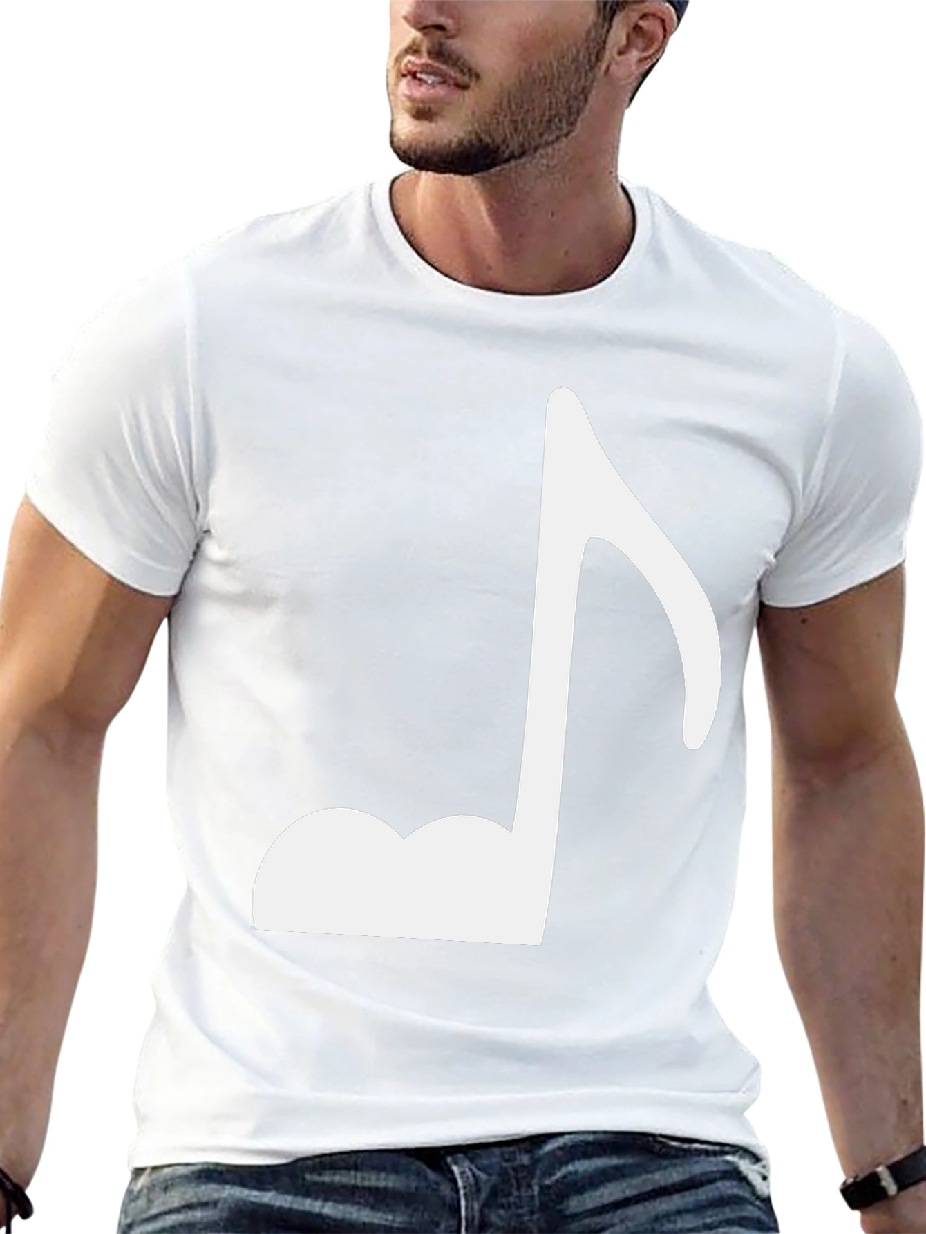 Music Note Graphic Black T-Shirt