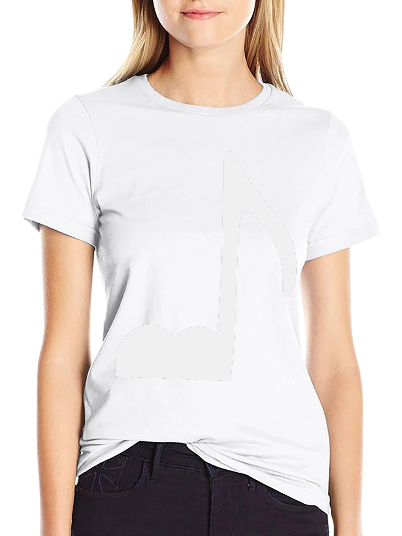 Music Note Graphic Black T-Shirt