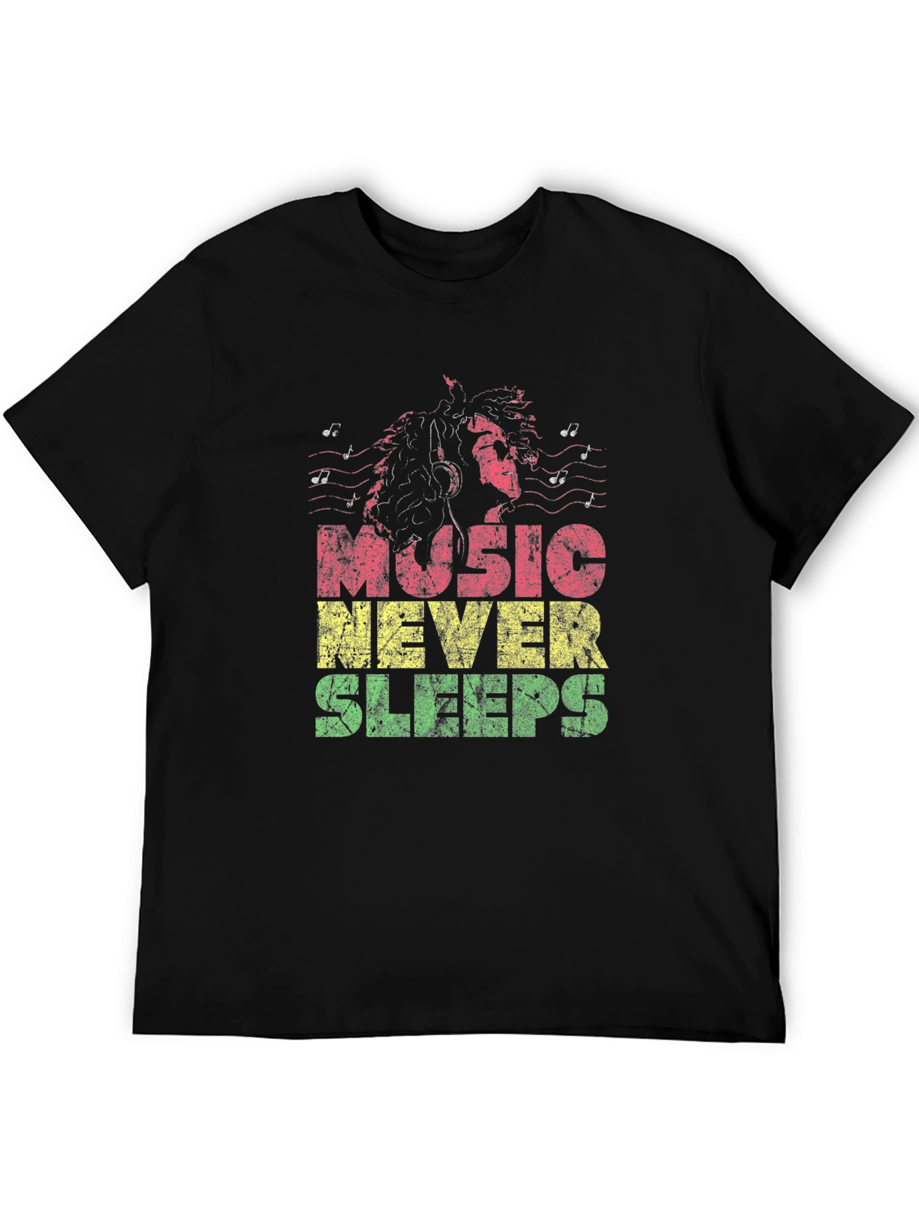 Music Never Sleeps Graphic T-Shirt