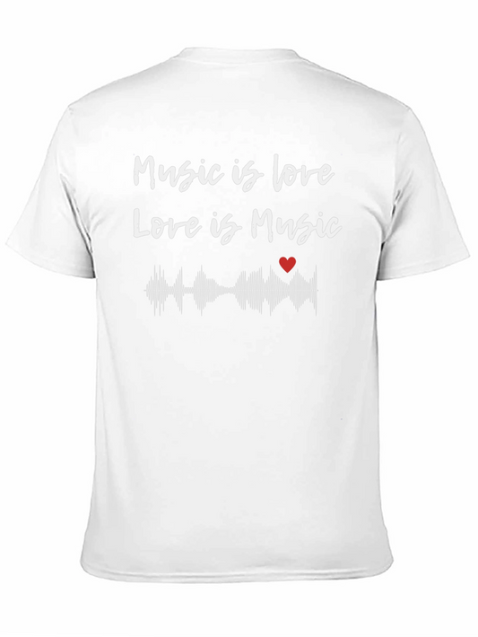 Music is Love Graphic Tee - Soft Cotton Blend
