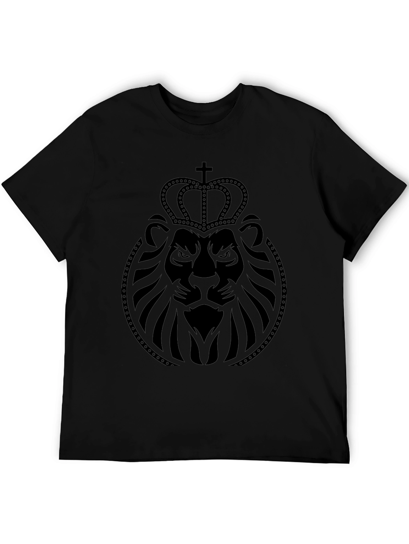 Lion Crown Graphic Tee - Black