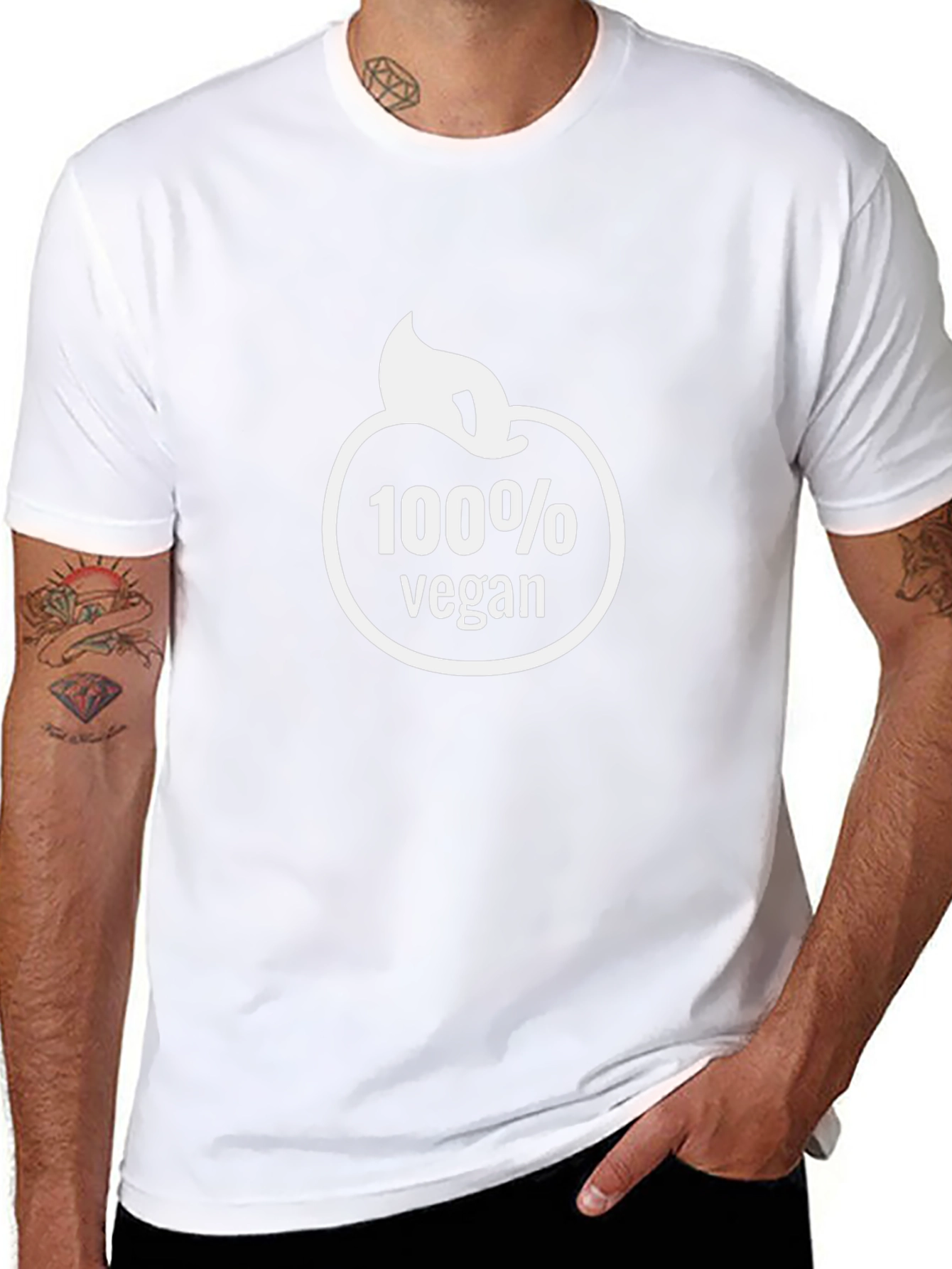 100% Vegan Graphic Tee - Black