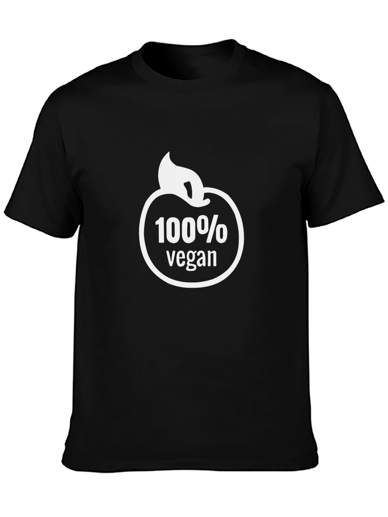 100% Vegan Graphic Tee - Black
