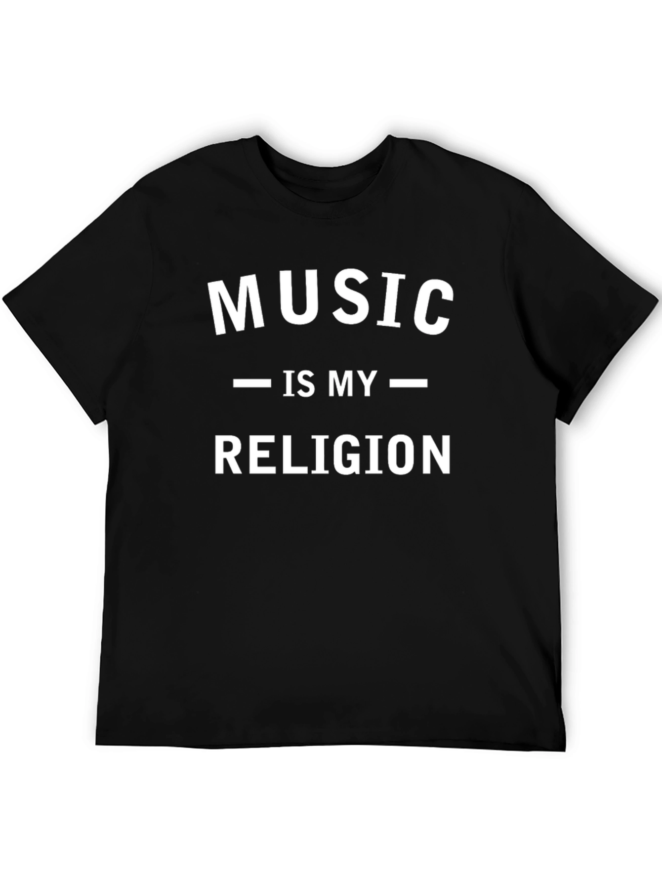 Music is My Religion Black Graphic Tee