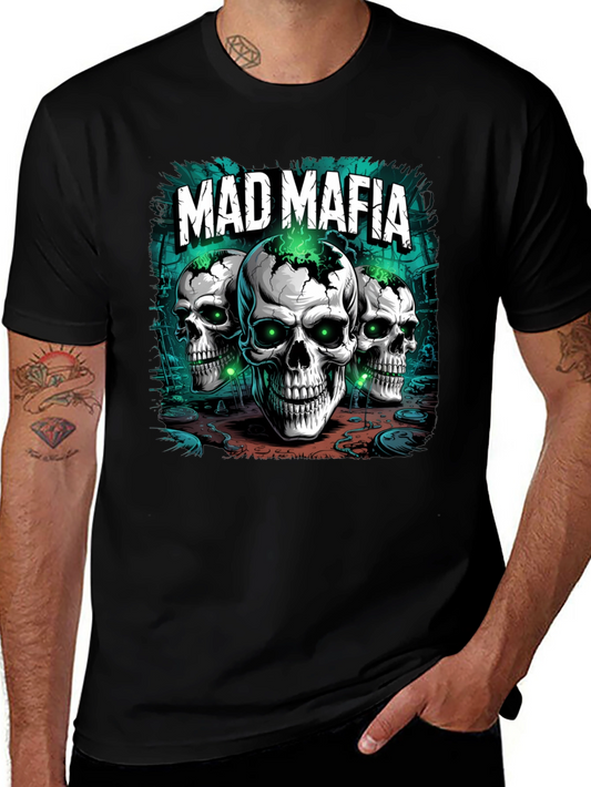 Mad Mafia Skull T-Shirt - Graphic Tee