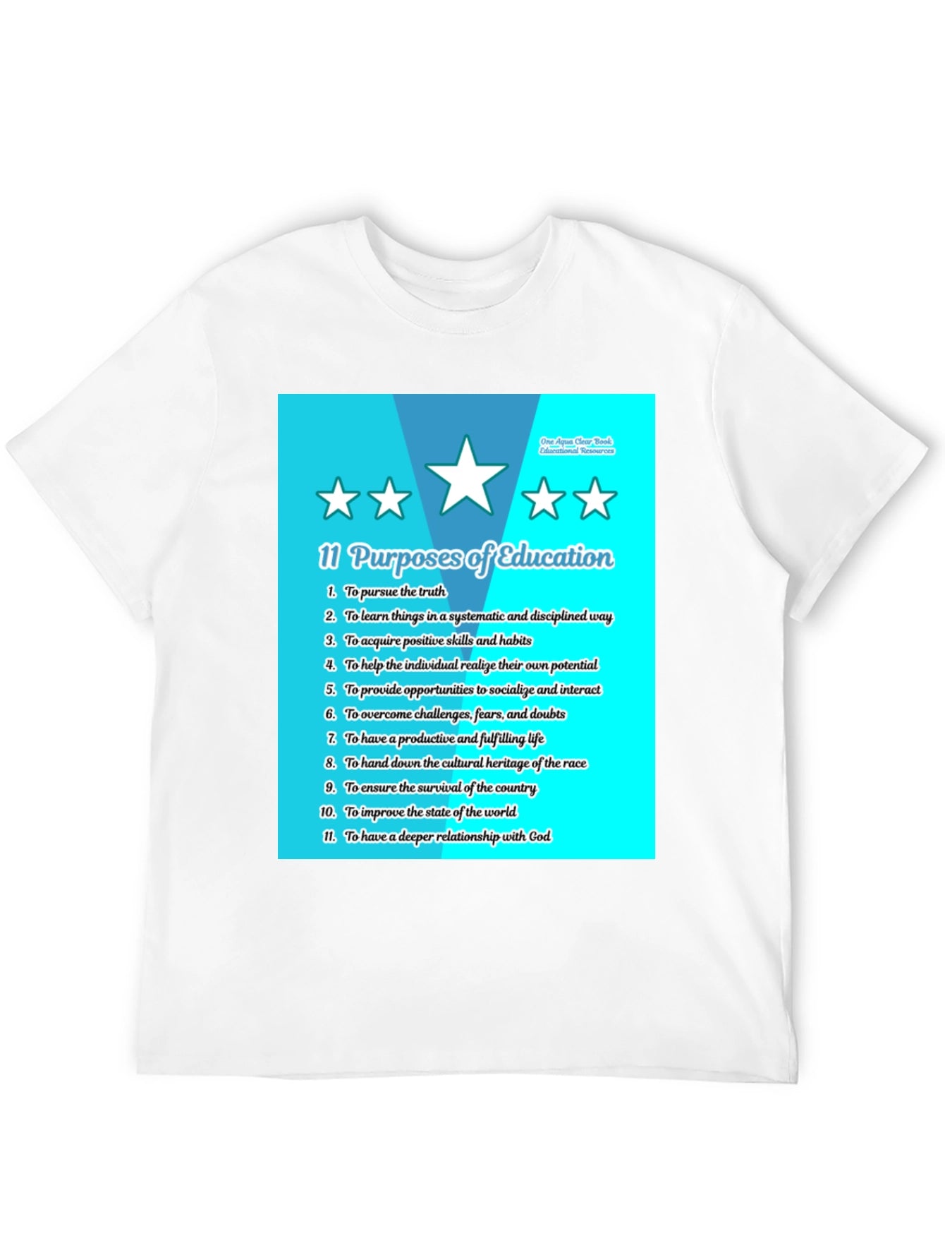 11 Purposes of Education Black T-Shirt
