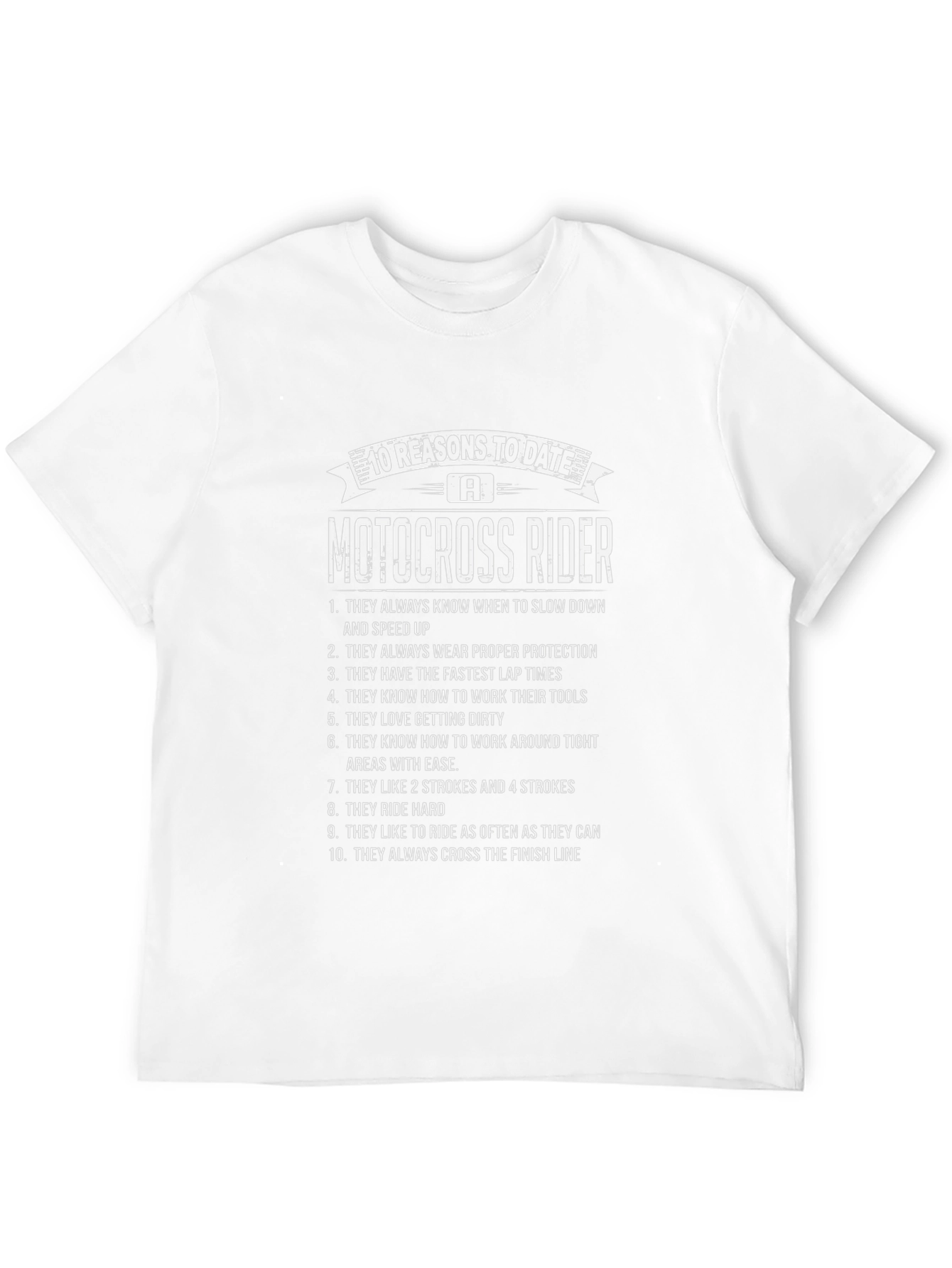 10 Reasons to Date a Motocross Rider Black T-Shirt