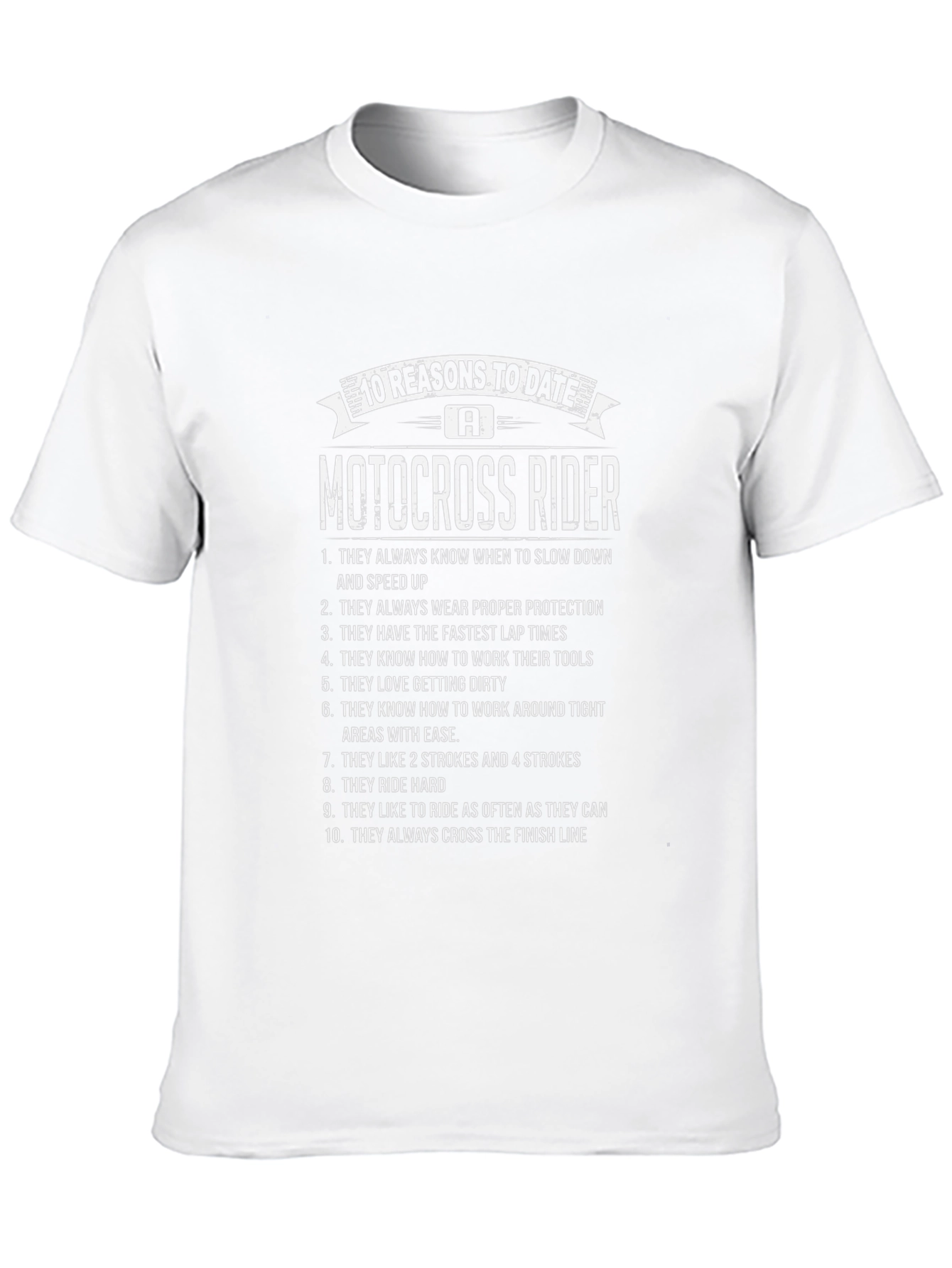 10 Reasons to Date a Motocross Rider Black T-Shirt