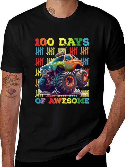100 Days of Awesome Monster Truck T-Shirt