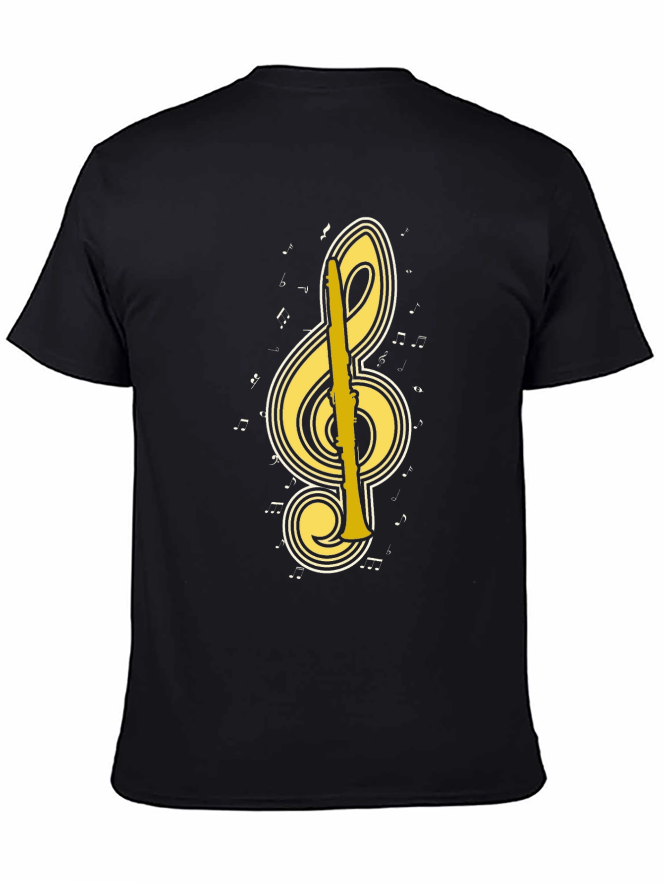 Music Lover T-Shirt: Treble Clef Clarinet Tee