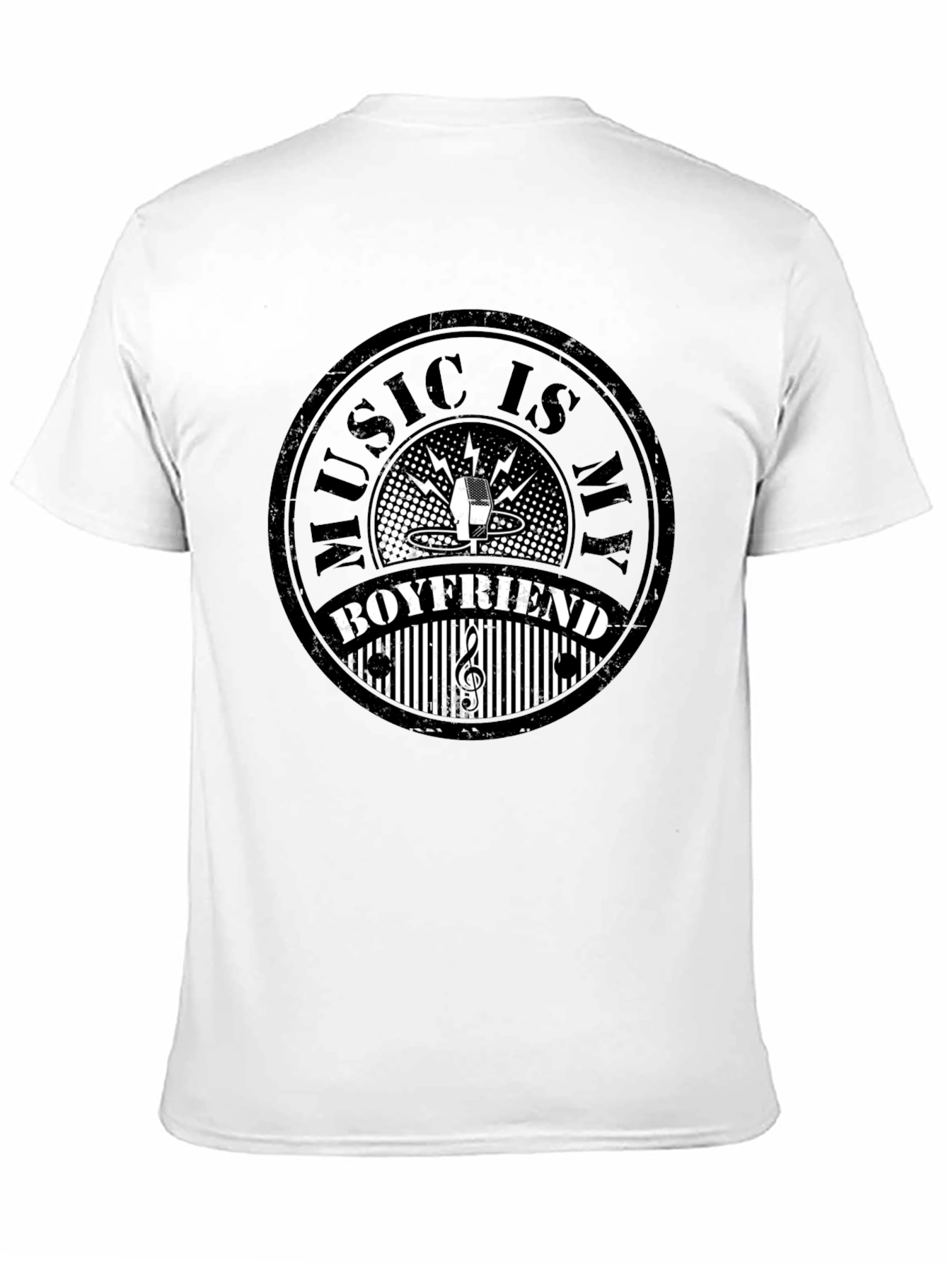 Music is My Boyfriend Black Graphic Tee