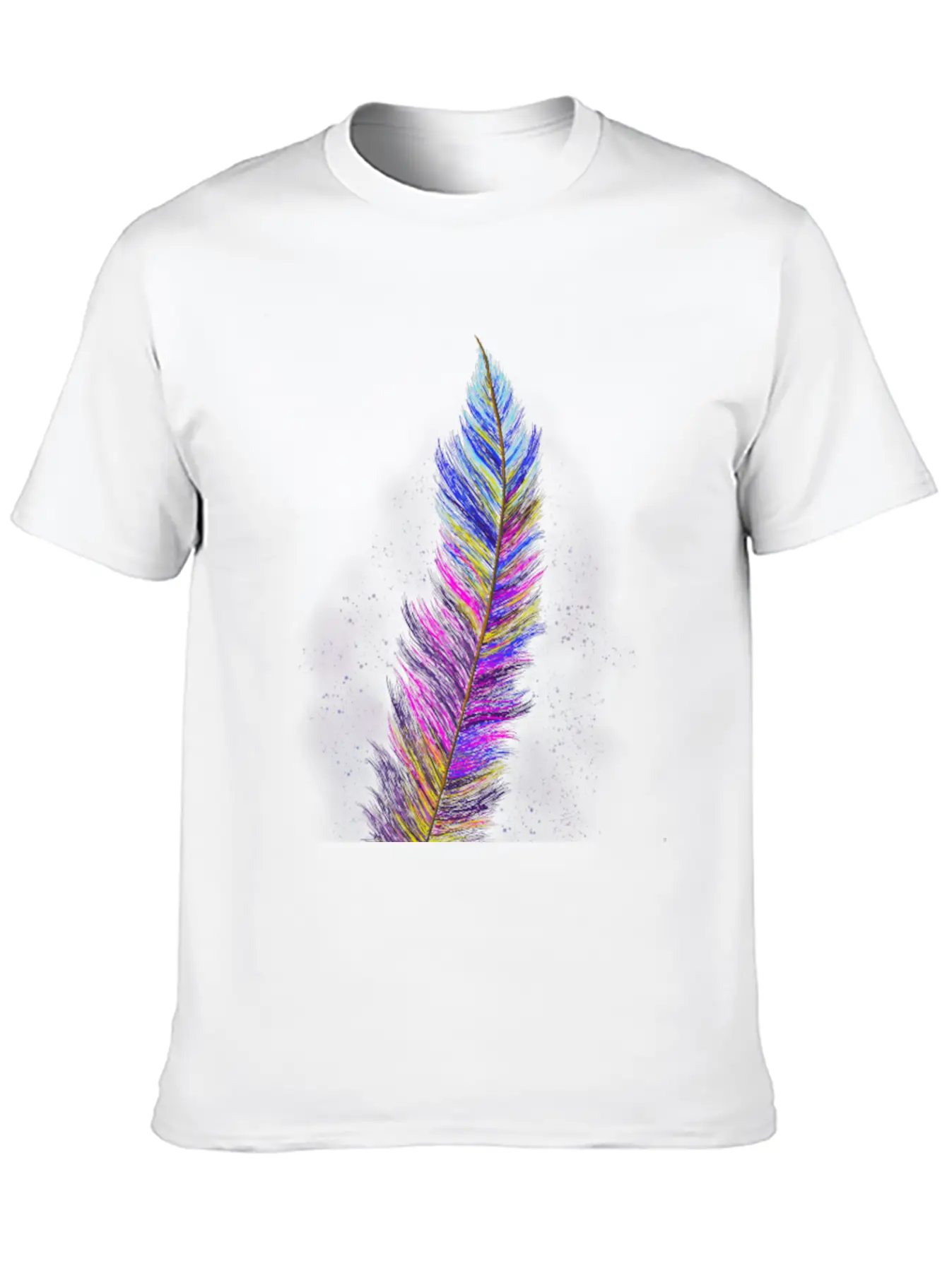 "Feather From Above" - Design Essential Cotton Tee For Daily Outfits – Unisex Style