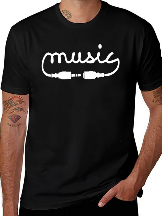 Music Connector Graphic T-Shirt - Black