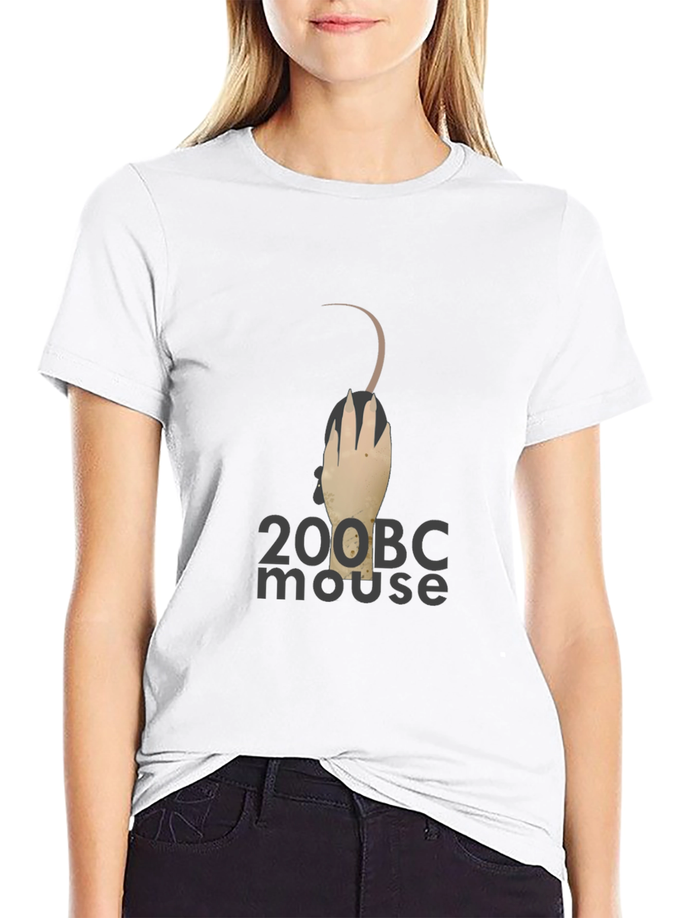 200 BC Mouse Graphic Tee - Unique Design