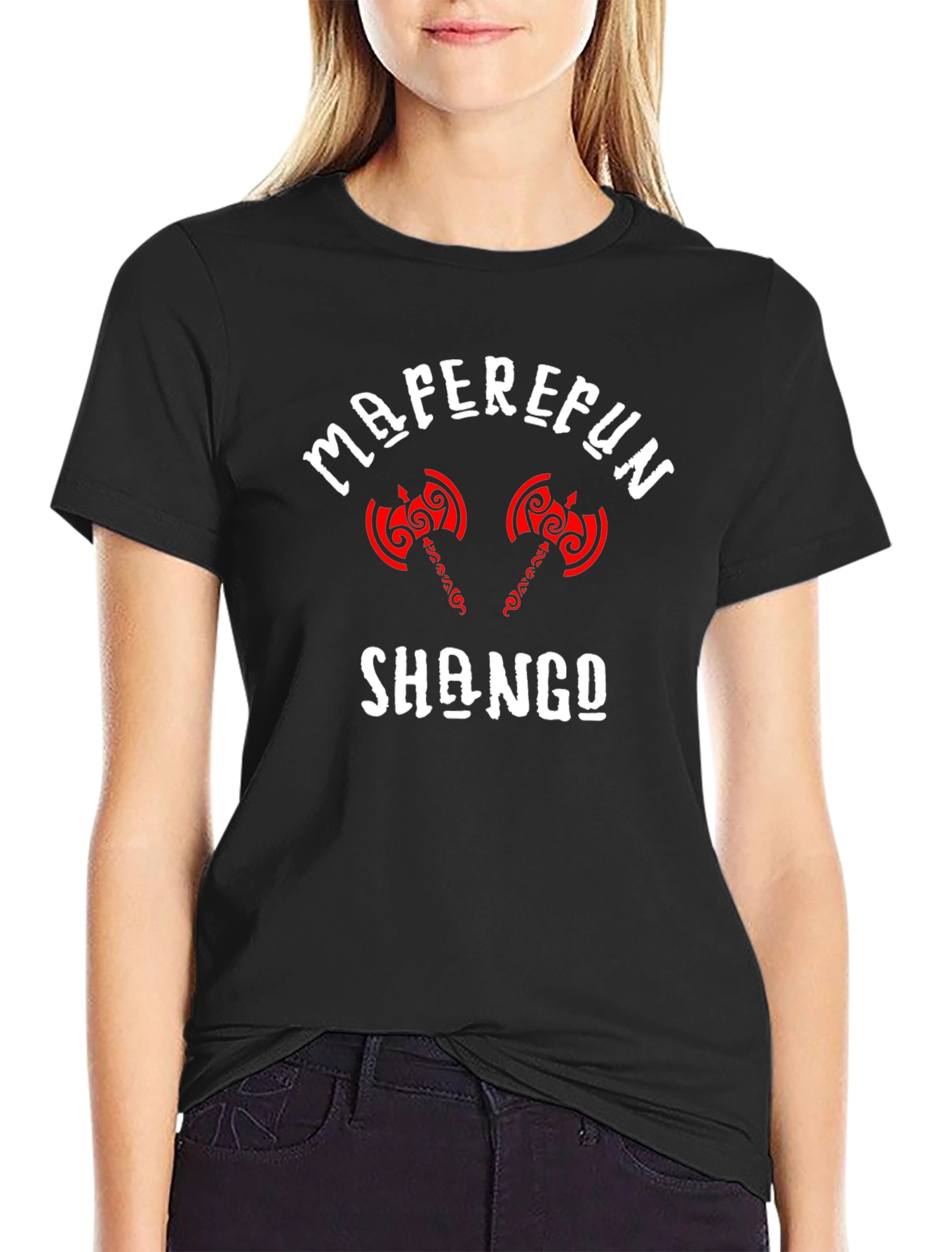 Maferefun Shango Axe Graphic T-Shirt - Black