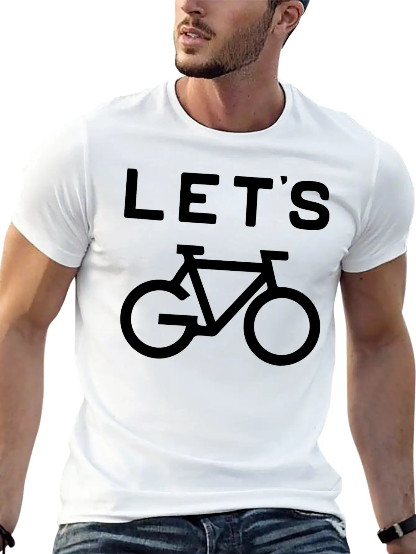 'Let's Cycle - Minimalist Design Essential Cotton Tee For Daily Outfits – Unisex Style