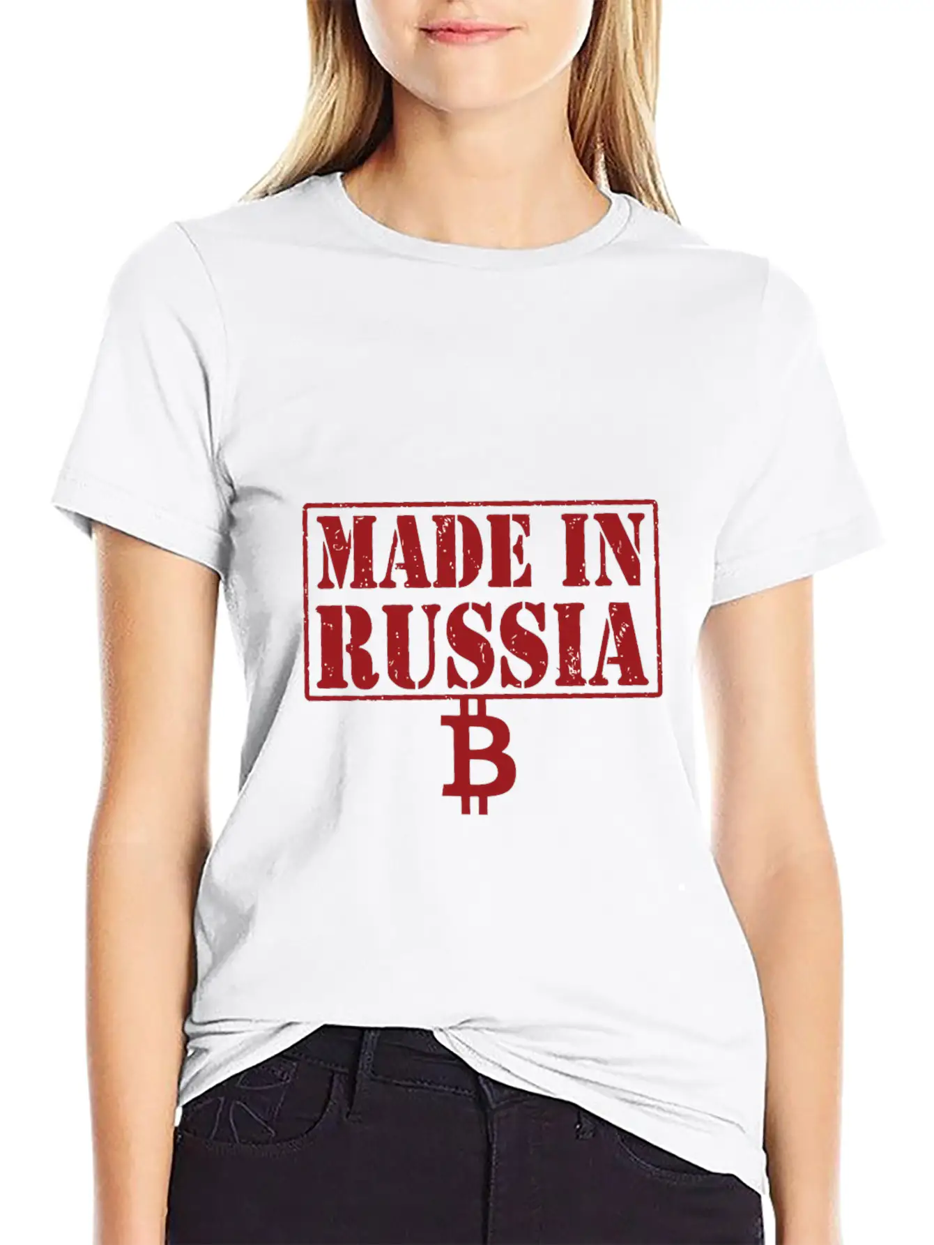 Made In Russia Bitcoin Essential Cotton Tee For Daily Outfits – Unisex Style