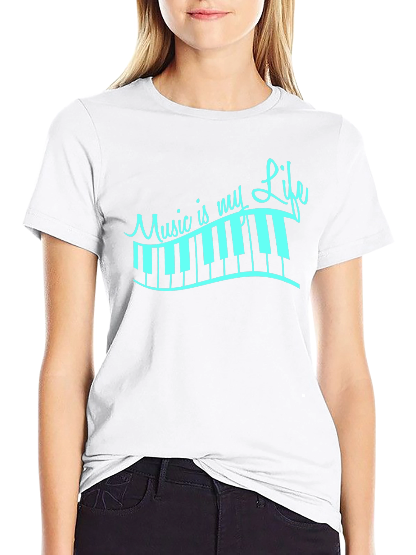Music Is My Life Piano Keys T-Shirt