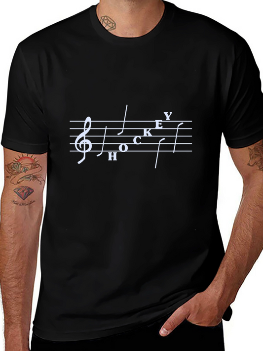Music Hockey T-Shirt Sport Fan Tee