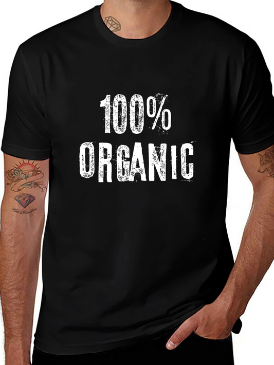 100% Organic Graphic Tee - Soft Cotton Black T-Shirt