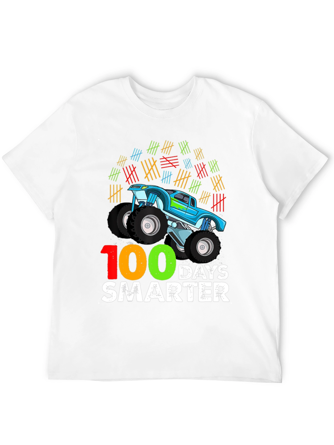 100 Days Smarter Monster Truck T-Shirt