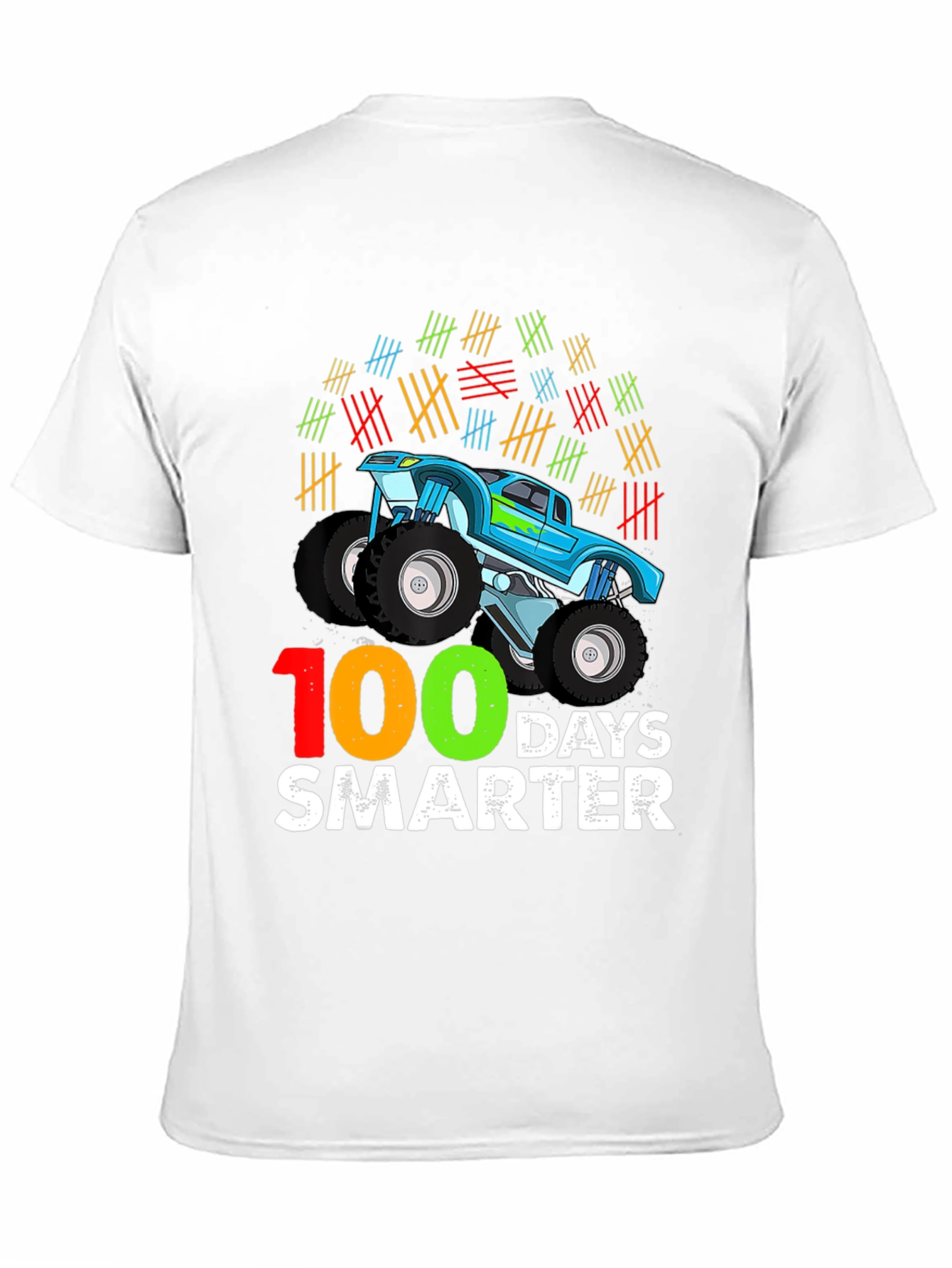 100 Days Smarter Monster Truck T-Shirt