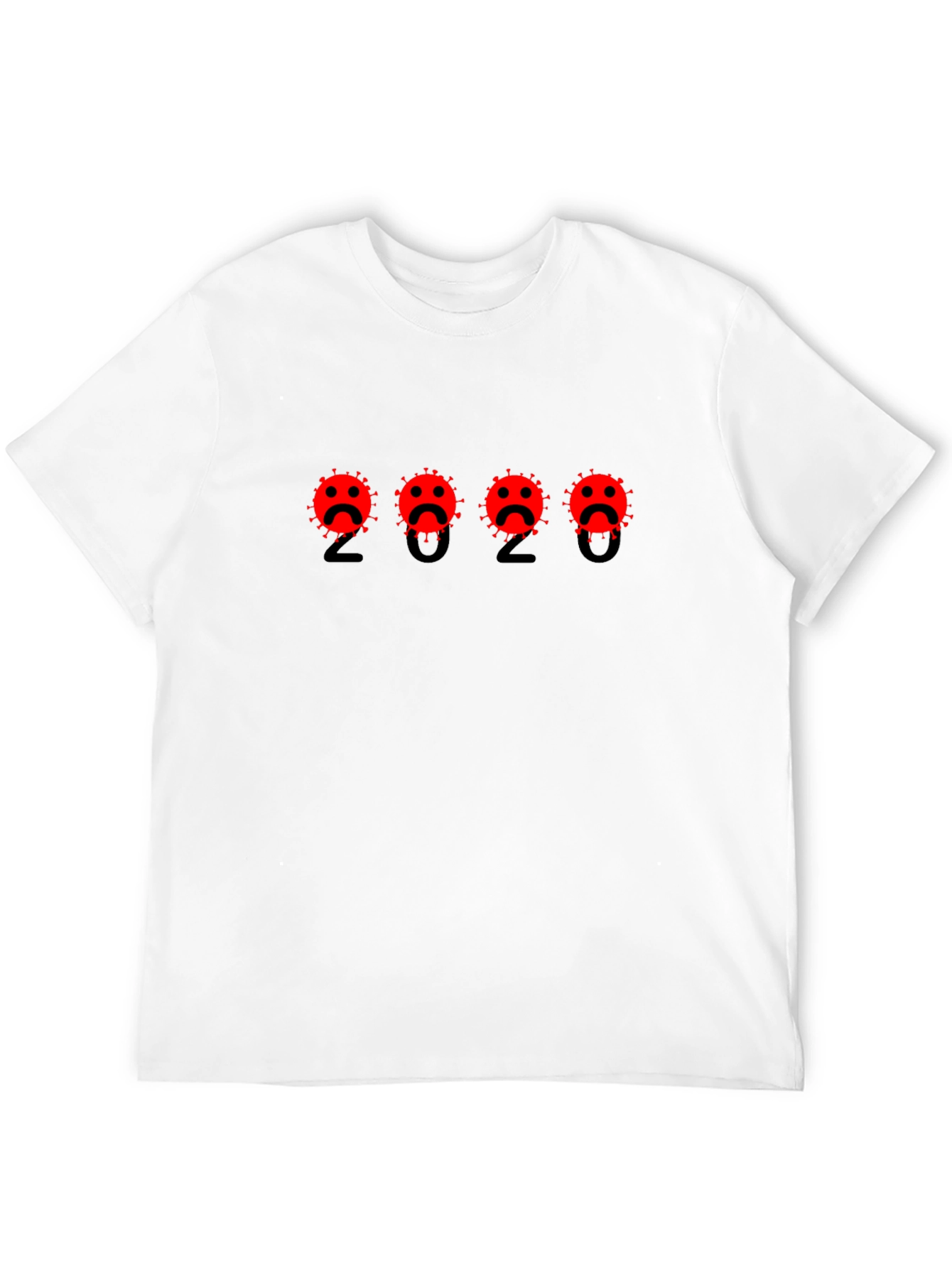 2020 Virus Graphic Tee - Black Cotton Blend Shirt