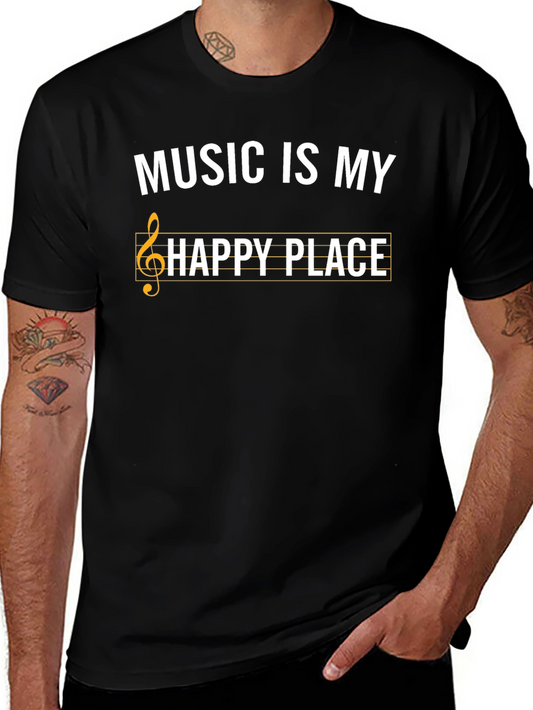 Music is My Happy Place Graphic Tee