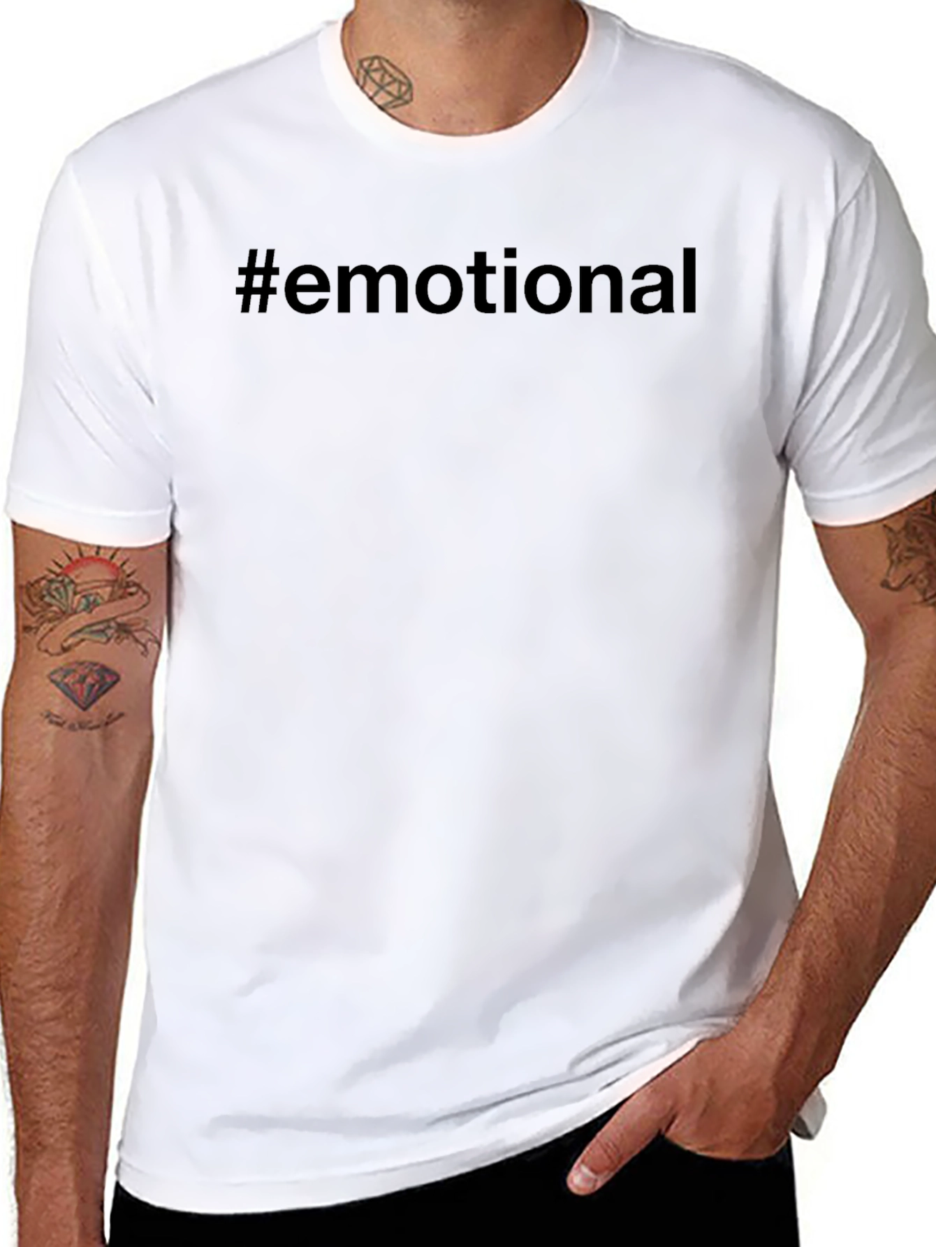 #Emotional Black T-Shirt - Express Yourself